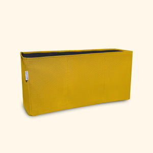 Jardinière en géotextile respirant premium - Bourgeon - L. 75cm x H. 35cm x l. 30cm - 70 litres - Jaune