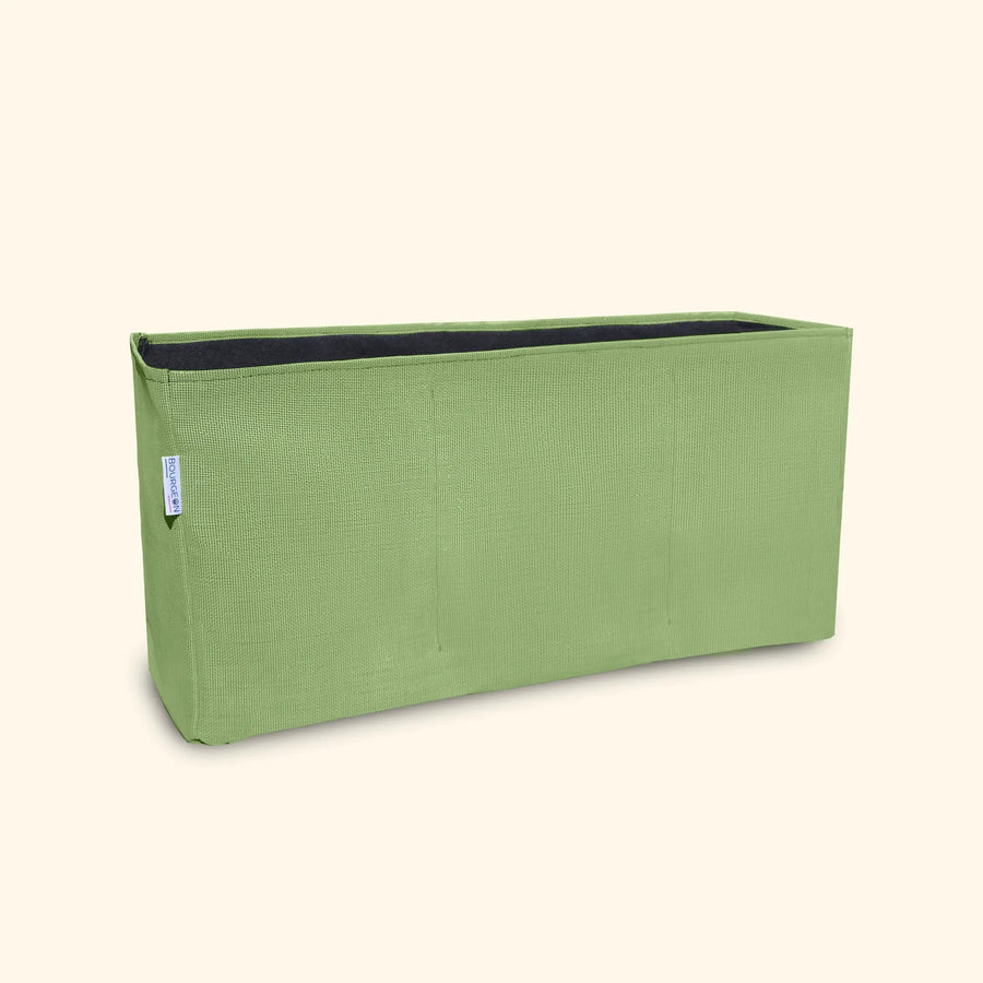 Jardinière en géotextile respirant premium - Bourgeon - L. 75cm x H. 35cm x l. 30cm - 70 litres - Vert