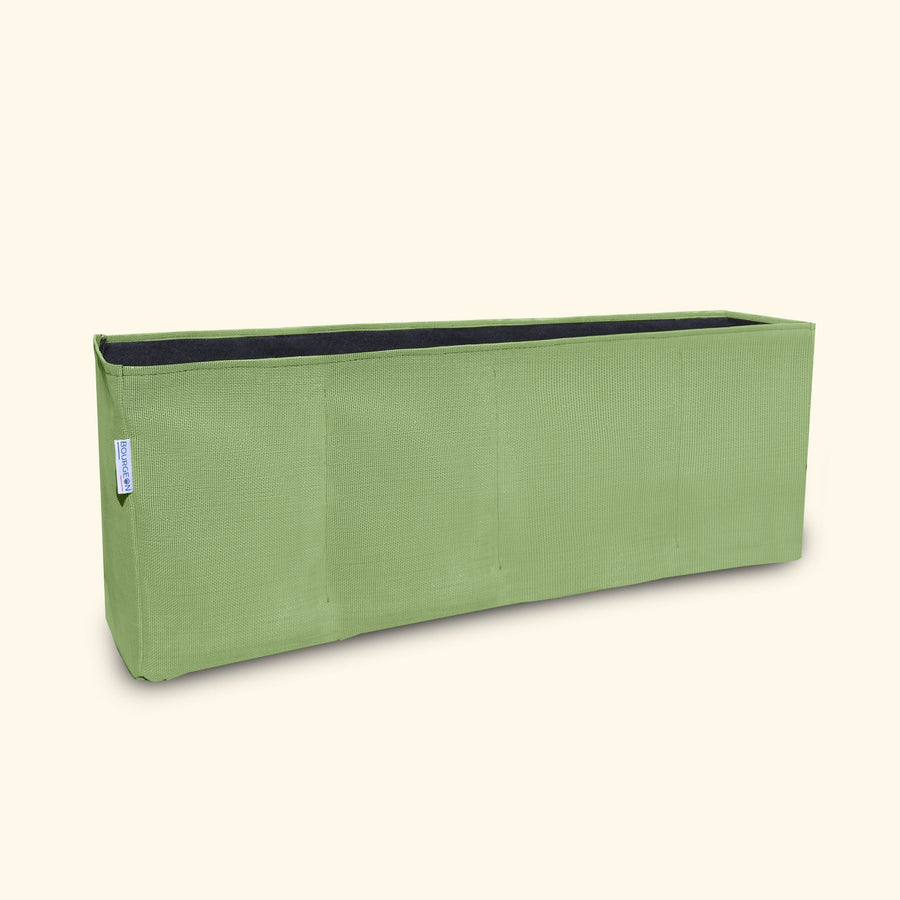 Jardinière en géotextile respirant premium - Bourgeon - L. 100cm x H. 35cm x l. 30cm - 90 litres - Vert